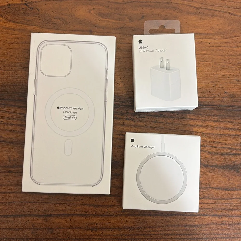 Apple iPhone 12 Pro Max Magsafe Case, Magsafe Charger AND USB C Charging Cube